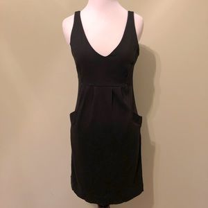 NY & Co black cotton dress with pockets